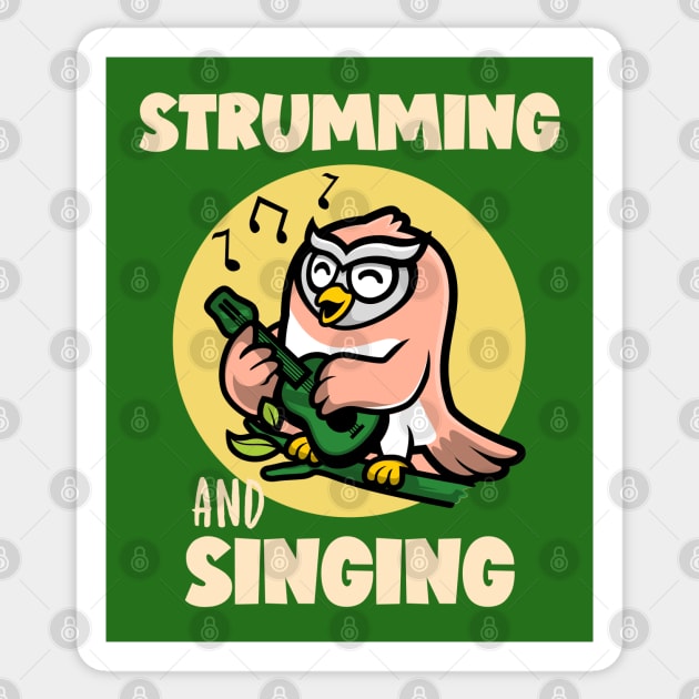 Strumming and Singing Sticker by DeliriousSteve